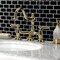 Kingston Brass KS3912GL Restoration Bathroom Bridge Faucet, Polished Brass KS3912GL - alternate 4